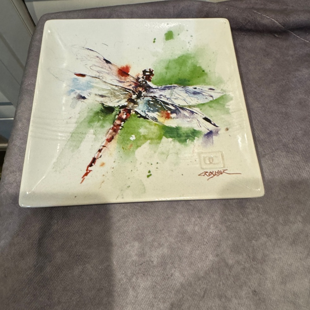 Dean Crouser‎ Dragonfly Art Square Plate